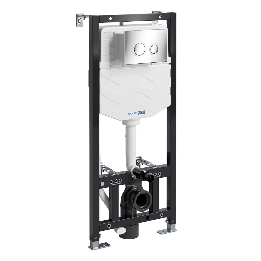 Система инсталляции для унитазов WasserKRAFT Aller 10TLT.010.ME, кнопка CH01, хром