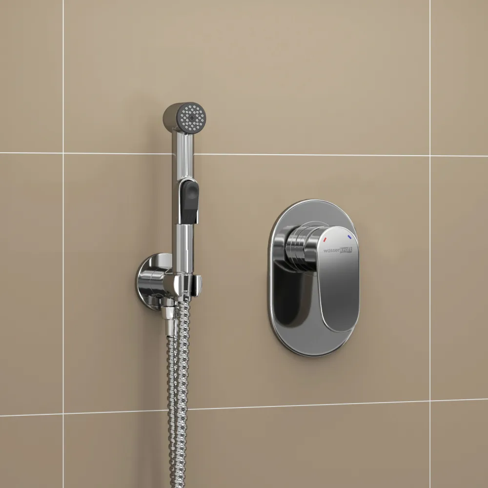 Встраиваемый комплект для биде со шлангом WasserKRAFT A11056 100 см