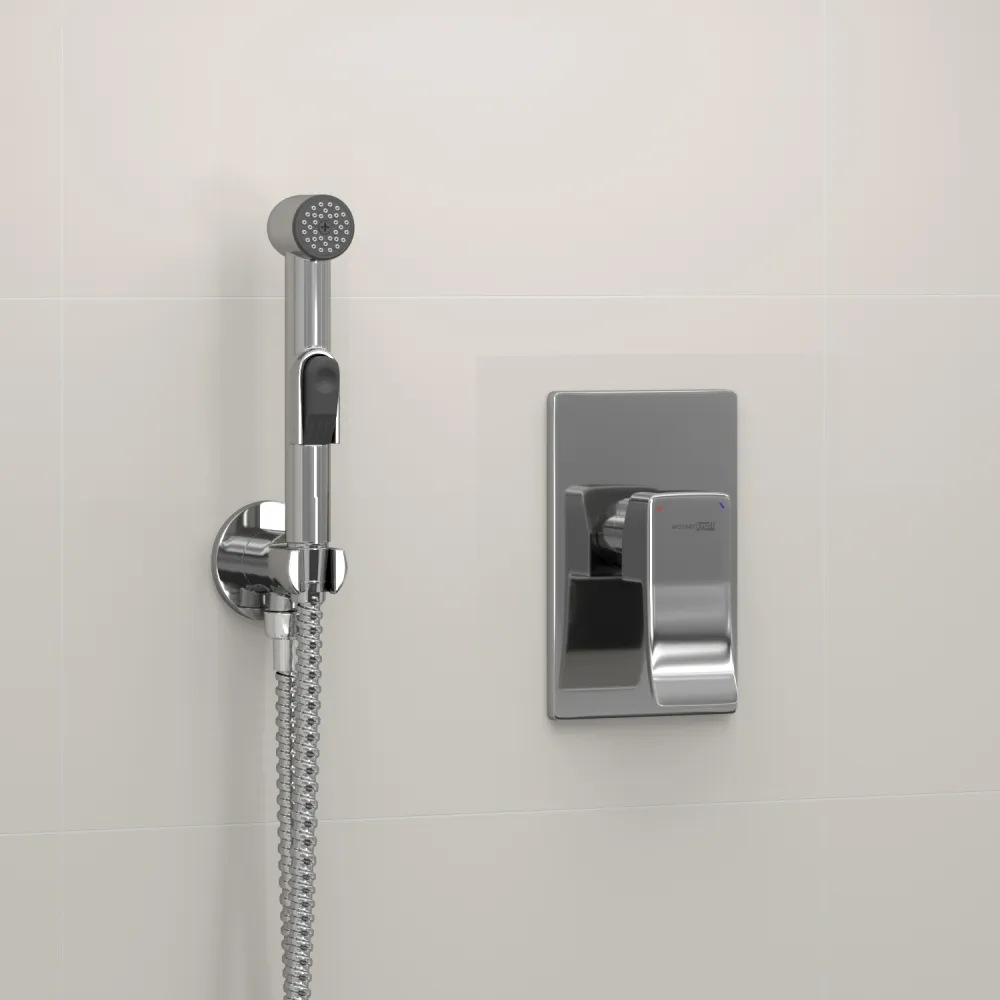 Встраиваемый комплект для биде со шлангом WasserKRAFT A010657 120 см, хром