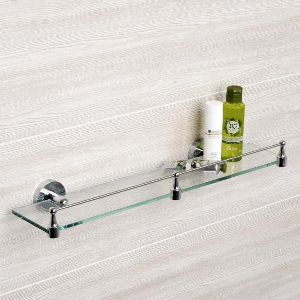 Полка стеклянная с бортиком WasserKRAFT Rhein K-6244