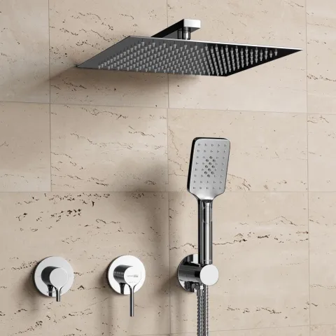 Встраиваемый комплект для душа с верхней насадкой и лей WasserKRAFT Rhein 9951.99DVR2.090.118.444.010.126