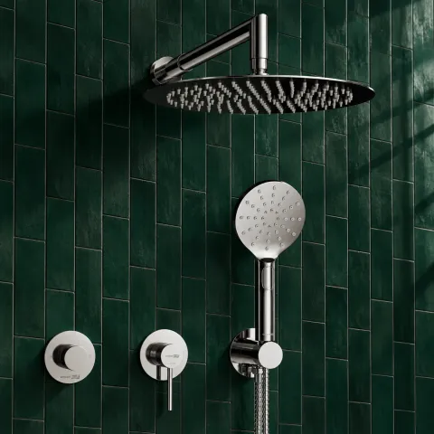 Встраиваемый комплект для душа с верхней насадкой и л WasserKRAFT Muritz 9851.98DVR2.019.116.444.010.127