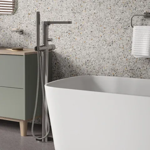 Смеситель напольный для ванны WasserKRAFT Tauber 6421