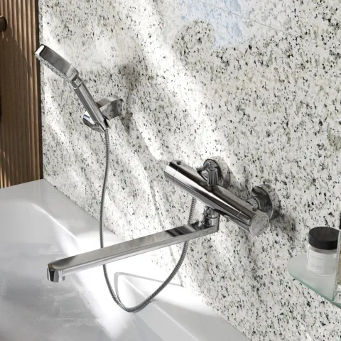 Термостатический смеситель для ванны с длинным изливом WasserKRAFT Berkel 4822L