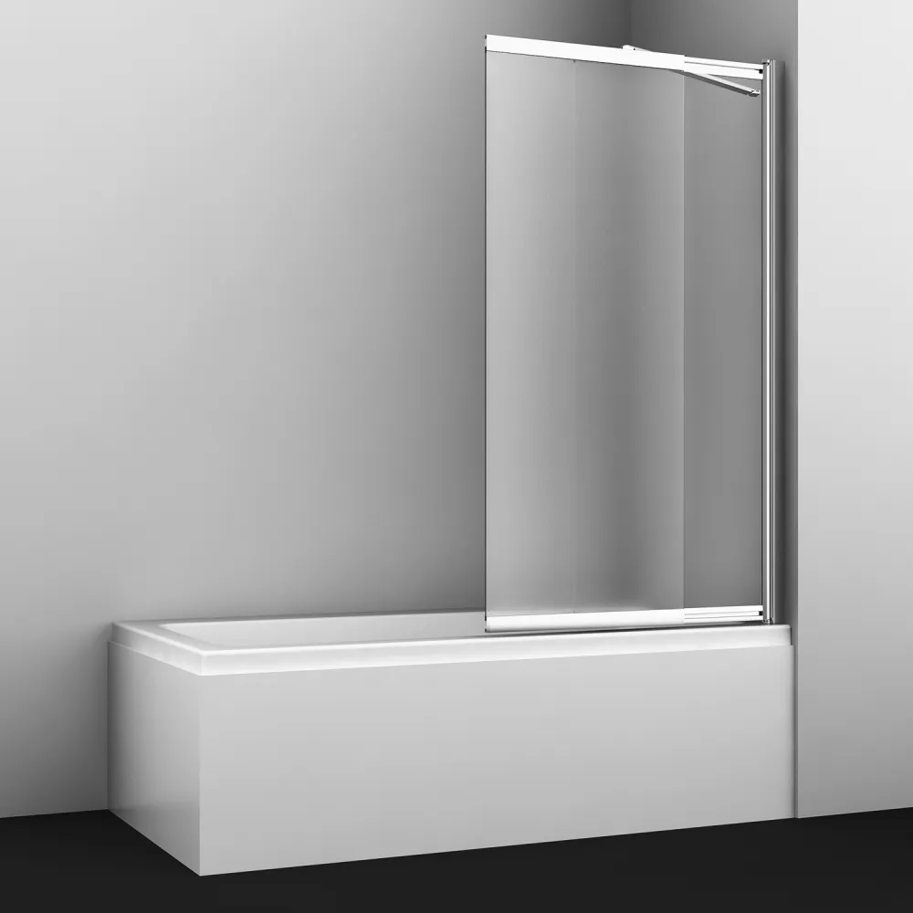 Стеклянная шторка с фиксаторогм WasserKRAFT Main 41S02-100 RMF