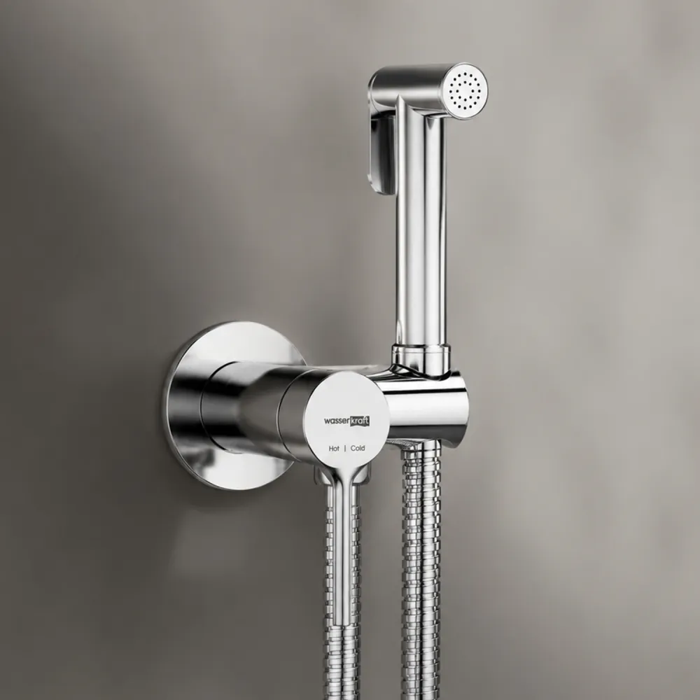 Смеситель с гигиеническим душем WasserKRAFT Rhein 9938, хром