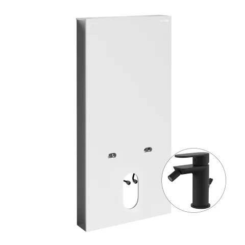 Комплект для биде со смесителем WasserKRAFT Naab 86BDT.050.WH.SQ7406