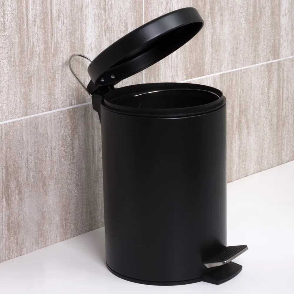 Ведро WasserKRAFT K-635 5L, чёрный матовый