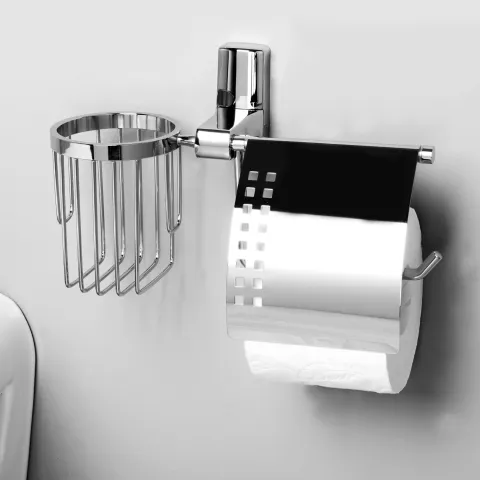 Держатель туалетной бумаги и освежителя WasserKRAFT Leine K-5059, хром