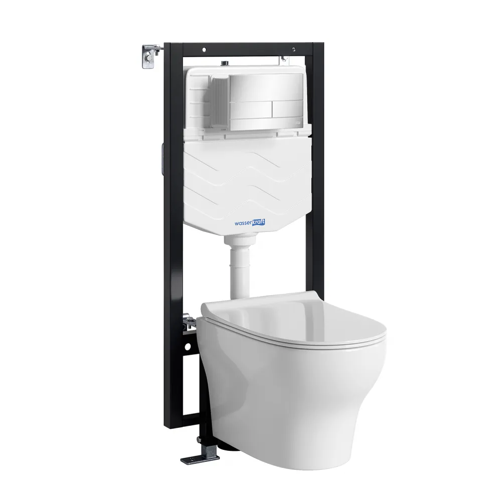 Система инсталляции с унитазом WasserKRAFT Vils 56TLT.010.ME.H001, кнопка CH04, хром