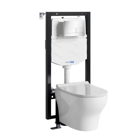 Система инсталляции с унитазом WasserKRAFT Vils 56TLT.010.ME.H001, кнопка CH04, хром