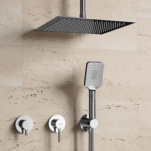 Встраиваемый комплект для душа с верхней насадкой и лей WasserKRAFT Rhein 9951.99DVR2.068.118.444.010.126